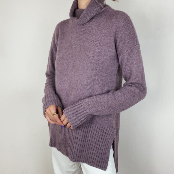 Lou & Grey Sweaters - Lou & Grey Purple Wool Cowl Turtle Neck Sweater